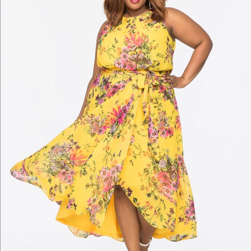 Floral high low dress